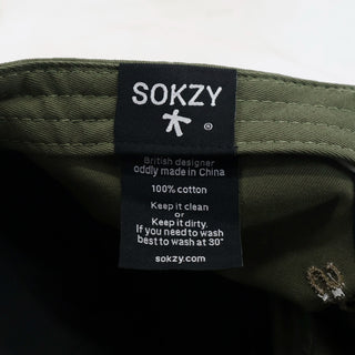Khaki Green Sokzy Logo Baseball Cap